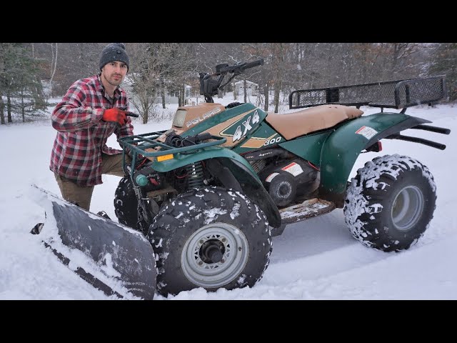 $400 Plowing ATV Fixed In 10 Minutes (Plowing DEEP Snow)