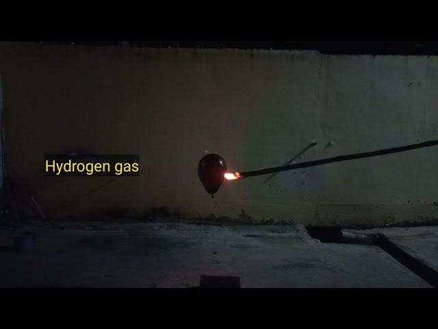 Burning of hydrogen gas 😮