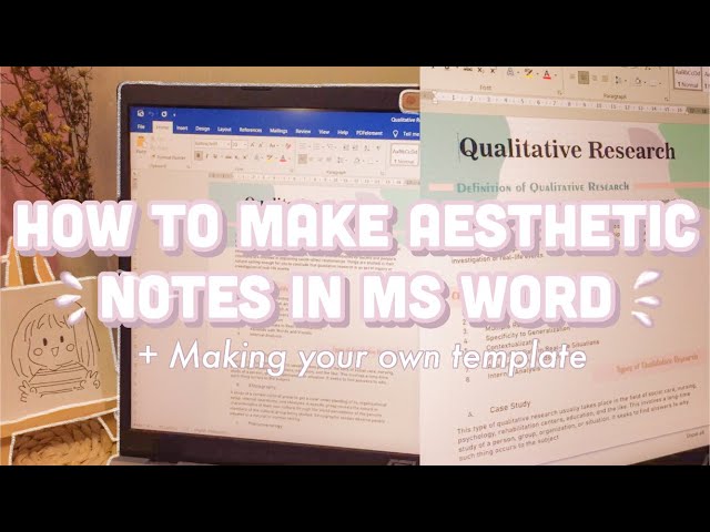DIGITAL NOTE TAKING USING MS WORD I How to take aesthetic notes using Microsoft word