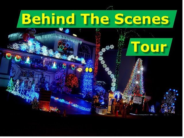 Behind the Scenes Tour, Christmas Light Show Display 60,000 LED lights