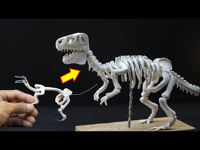 Clay Sculpture Shaping Prehistoric Dinosaur Bones | Sculpture