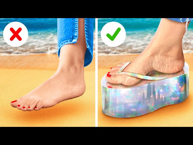 HOT SUMMER HACKS TO ENJOY YOUR TRIP || COLORFUL IDEAS AND USEFUL HACK FOR TRAVEL