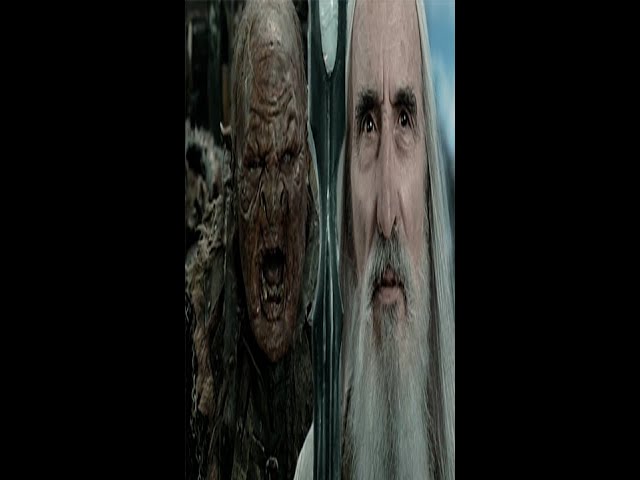Orc argues with Saruman