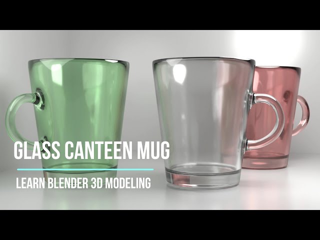 Glass Canteen Mug Learn Blender 3d Modeling