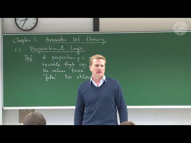 Introduction/Logic of propositions and predicates- 01 - Frederic Schuller