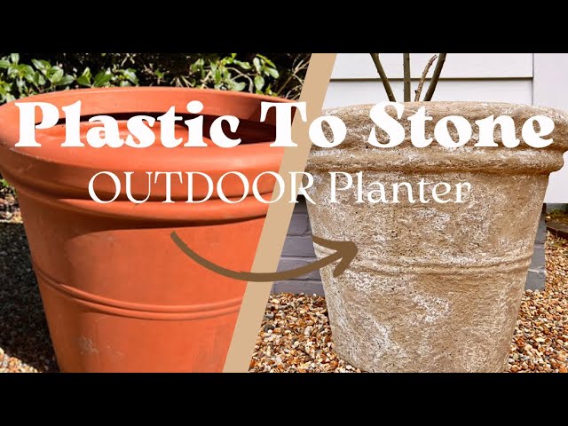 DIY STONE LOOK OUTDOOR PLANTERS || DIY Home Decor on a Budget