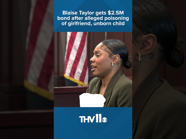 Blaise Taylor gets $2.5M bond after alleged poisoning of girlfriend, unborn child