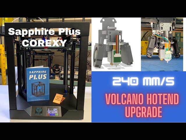 CoreXY Sapphire Plus High-speed 3D printing | CNC 3018 DIY aluminum mount for E3D Volcano hotend