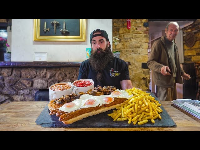 MAN BETS £50 I CAN'T FINISH THIS UNBEATEN BREAKFAST SANDWICH CHALLENGE! | BeardMeatsFood