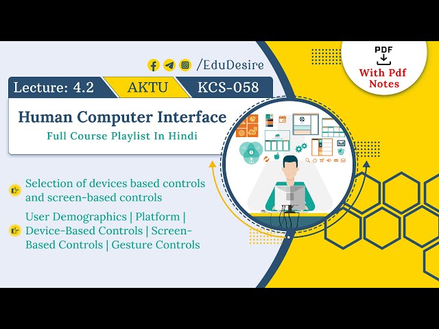 Selection of devices based controls and screen-based controls | Gesture Controls | HCI | AKTU