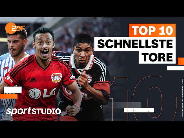 Top 10 schnellste Tore der Bundesliga-Geschichte | sportstudio
