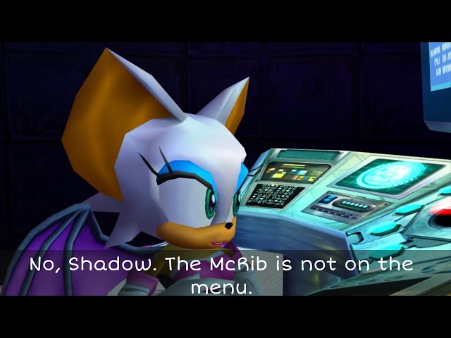 Rouge and Shadow argue over fast food