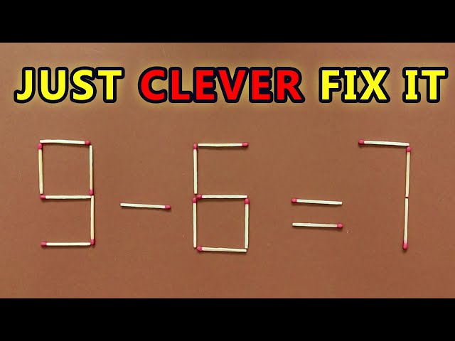 Fix the equation by moving 1 stick: Tricky Matchstick Puzzles with Answer 23