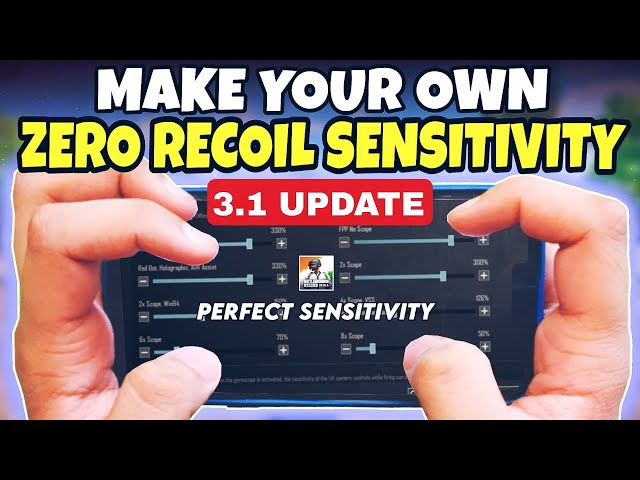 How to make your own Sensitivity 3.1 | Best Zero Recoil Sensitivity for BGMI 3.1 Update | 3.1 Update