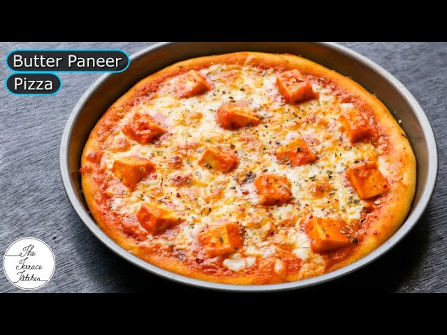 No Yeast Butter Paneer Pizza Recipe | Paneer Pizza with Makhni Sauce ~ The Terrace Kitchen