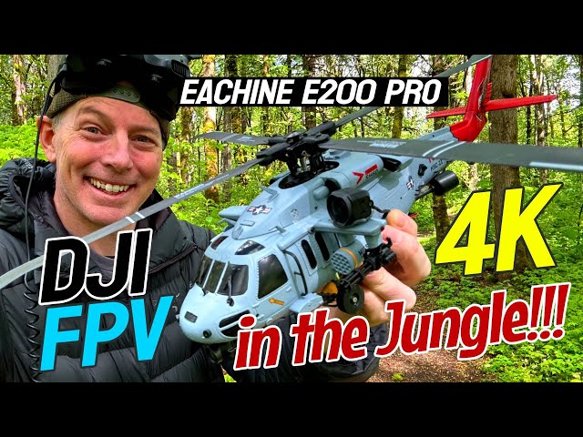 Flying a Tiny DJI 4K Fpv Heli in the Jungle! - Eachine E200 Pro RTF RC Heli
