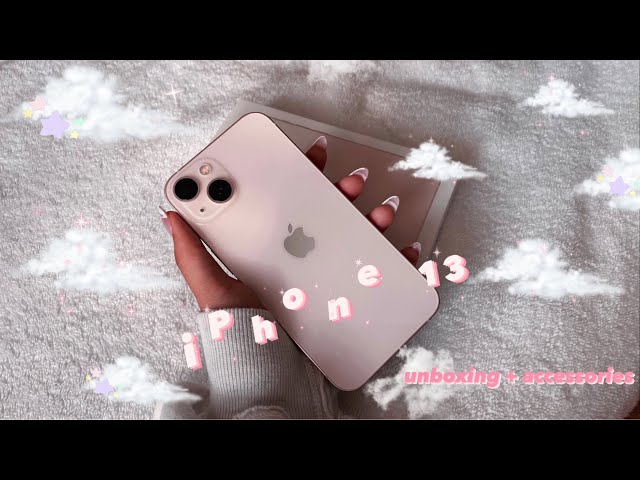 iPhone 13 Pink 🌷🎀  + accessories unboxing