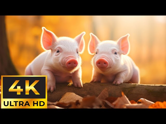 Funny Young Wild Animals With Relaxing Music - Baby Animals 4K