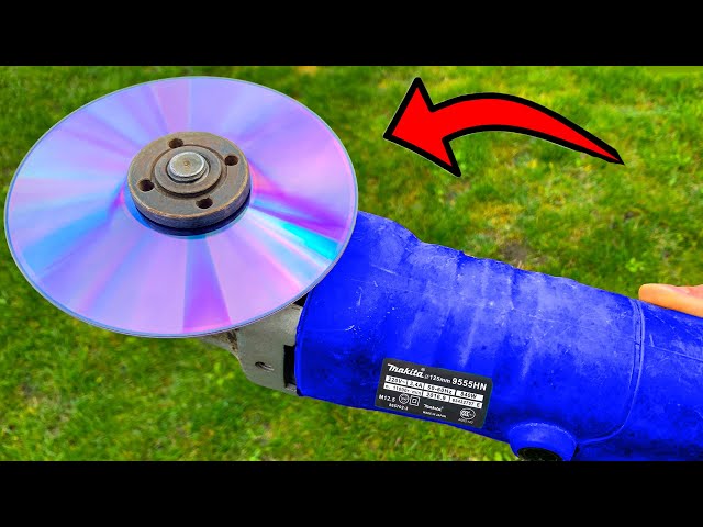Why is it not Patented ? Insert a Compact Disc into the Angle Grinder and be Amazed !
