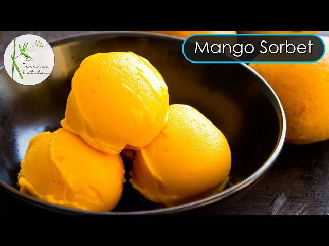 Mango Ice Cream without Milk & Cream | Mango Sorbet Recipe ~ The Terrace Kitchen