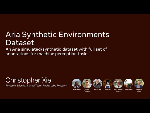 Project Aria CVPR 2023 Tutorial: Aria Synthetic Environments Dataset (Section 9 of 10)