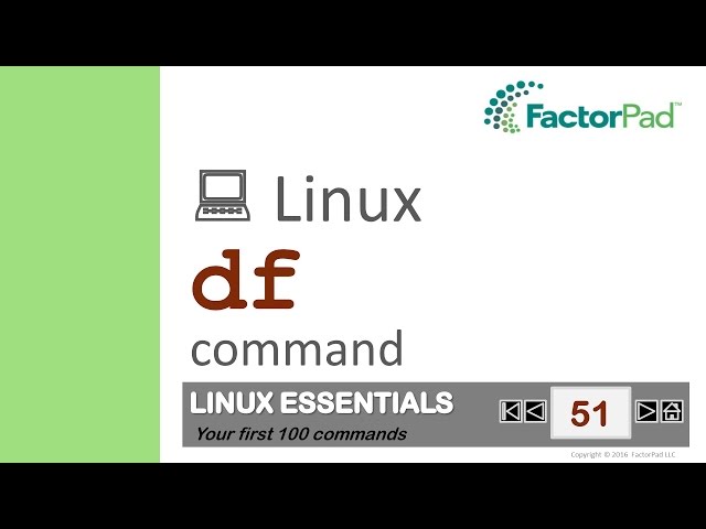 Linux df command summary with examples