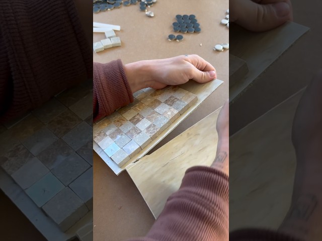 DIY Marble Checkerboard ♟️🤏🏼