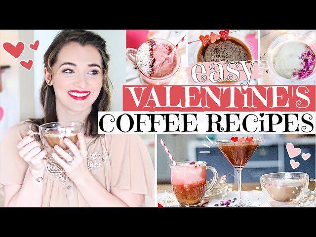 VALENTINE'S DAY COFFEE RECIPES | Easy, Healthy + Affordable Coffee drinks at home | Galentine's 2020