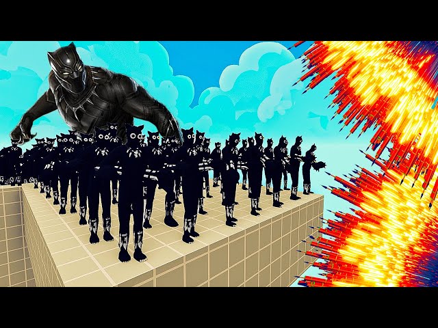 300x BLACK PANTHERS + 1x GIANT + 3x EVERY GODS - Totally Accurate Battle Simulator.
