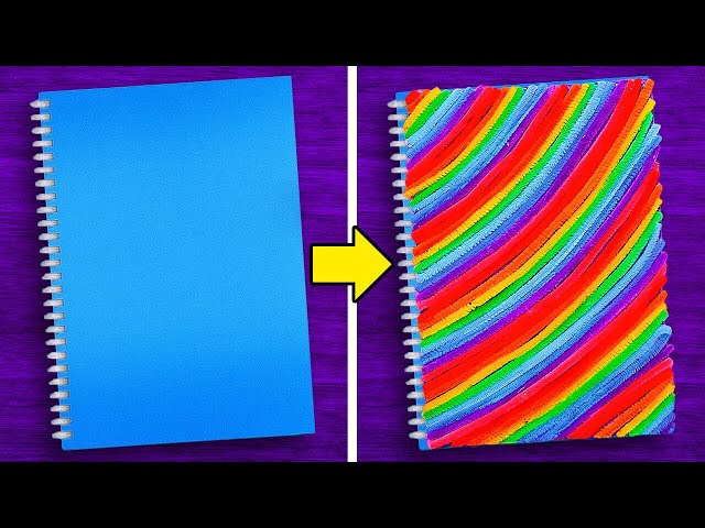 Colorful DIY School Supply Ideas And Smart Drawing Hacks