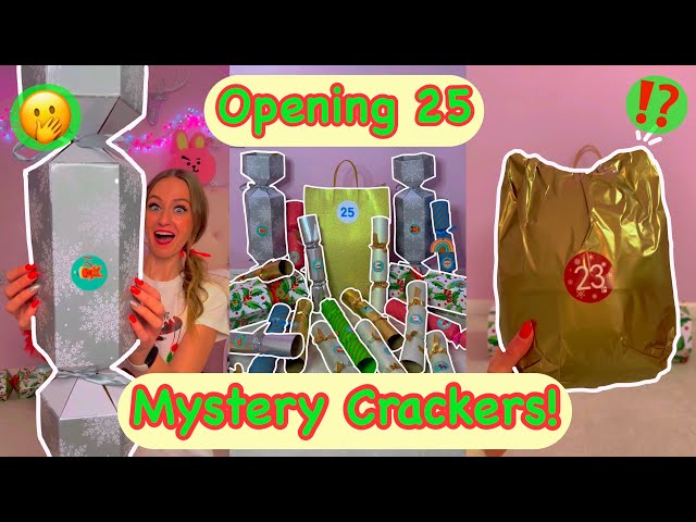 [ASMR] OPENING 25 MYSTERY ADVENT CALENDAR *CRACKERS!!*😱🎁✨⁉️ (100+ FINDS!!🫢) | Rhia Official♡