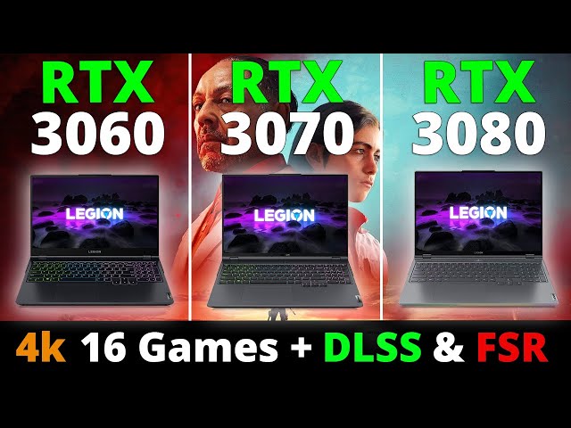 RTX 3060 Laptop vs RTX 3070 Laptop vs RTX 3080 Laptop - Part 3 - 4k + DLSS 16 Games