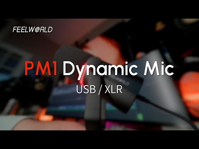 FEELWORLD PM1 dynamic microphone supports both XLR and USB connectivities for ease of use.