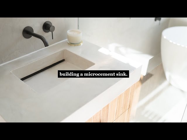 Building a microcement sink