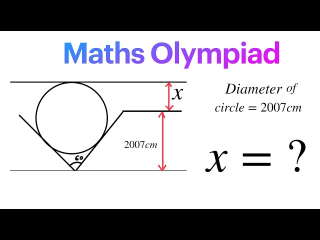 Olympiad Math Question | How to find the value of x from the given diagram ?