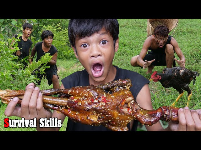 Catch Chicken And Cooking Eating Delicious - My Survival
