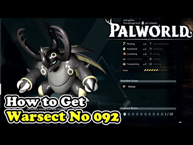 Palworld How to Get Warsect (Palworld No 092)