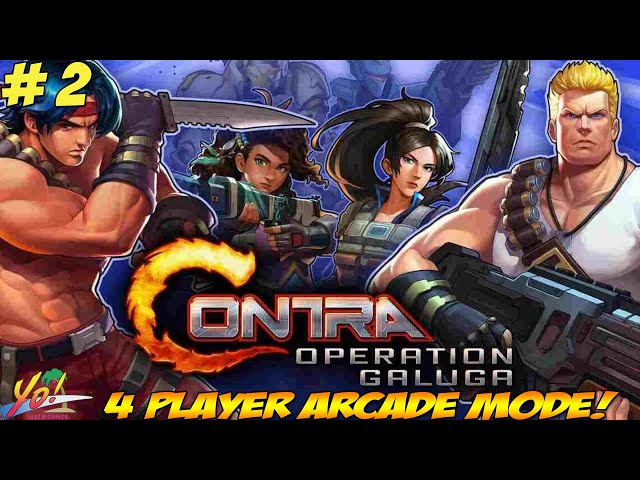 Contra Operation Galuga! 4 Player Arcade Mode! Part 2 - YoVideogames