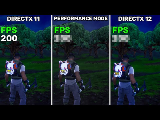 Fortnite Season OG |  DirectX 11 vs DirectX 12 vs Performance Mode