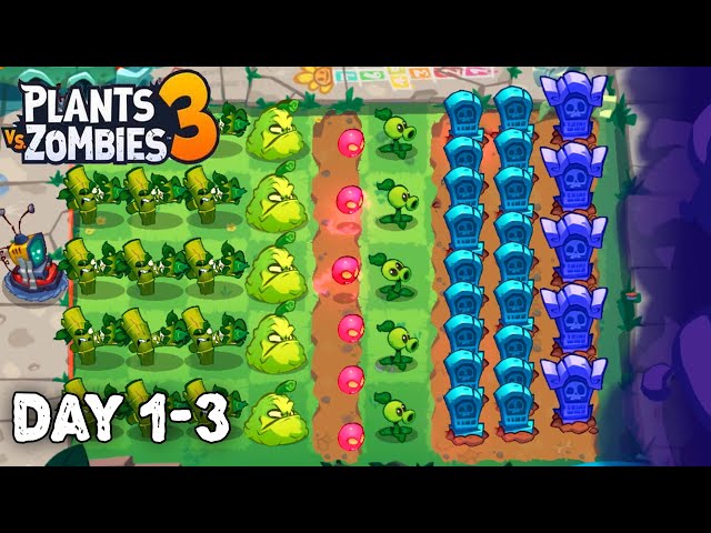 Plants vs Zombies 3 Full Gameplay Playthrough Part 1 (Day 1 - Day 3 )