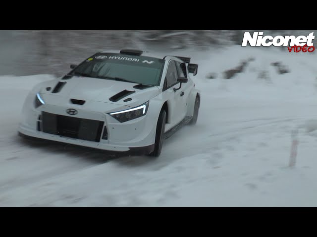 Test SNOW Hyundai i20 WRC Rally1 - O. Solberg / O. Tanak - Niconet Vidéo