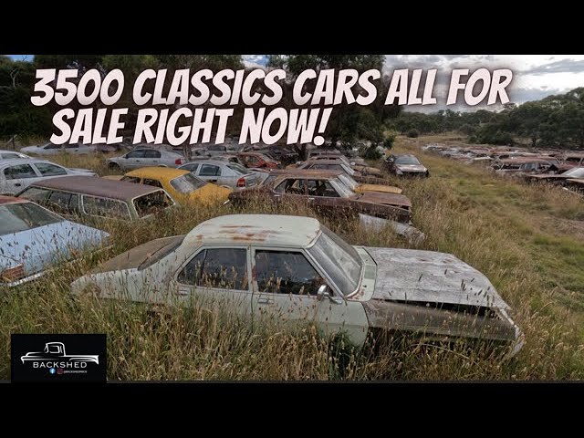 3500 Classic Cars all for sale right now , Australian wrecking yard walk , Amazing collection