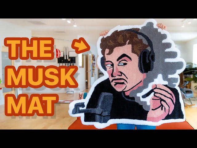 Turning an Elon Musk meme into a custom rug (Tufting Gun Tutorial)