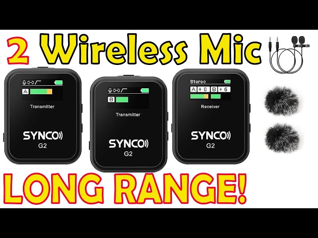 Wireless Microphone SYNCO G2 A2 REVIEW And DEMO