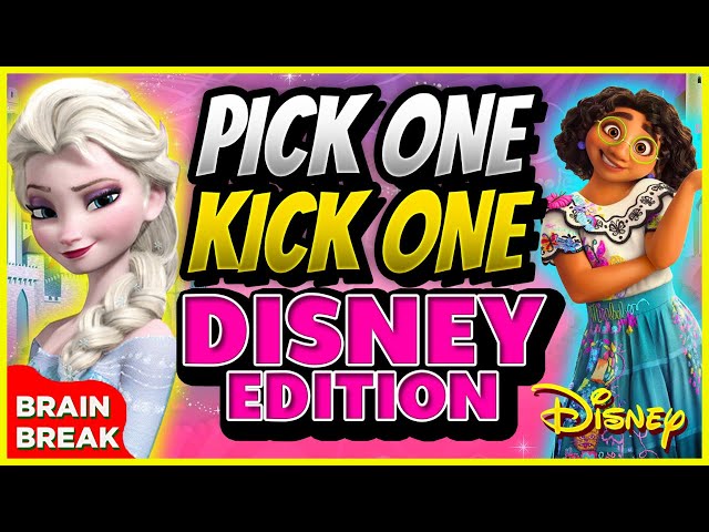 Pick One, Kick One  - Disney Challenge Edition | Kids Brain Break | GoNoodle Inspired