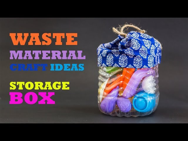 Waste materials craft ideas Cute Storage Box