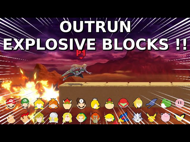 Who Can Make It? Outrun The Explosive Blocks - Super Smash Bros. Ultimate