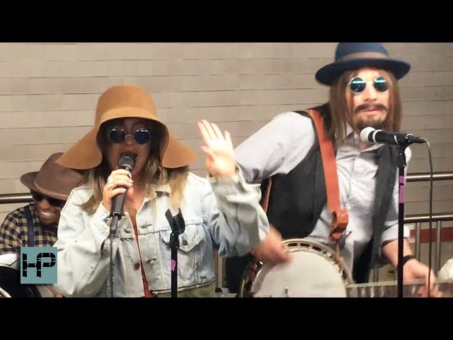 Christina Aguilera and Jimmy Fallon Perform in NYC Subway in Disguise