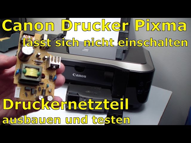 Canon Pixma printer out of order - power supply testing