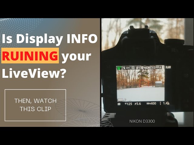 2022 #Shorts: How To Remove DSLR Info Display from Live View (Nikon D3300)